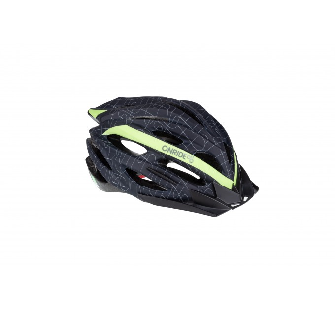 Шлем ONRIDE Grip, черный/зеленый