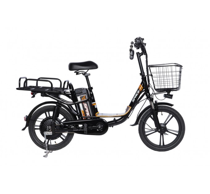 Велосипед AL 18" SPACE eELDORADO DD FR 48V 20Ah 1000W 2026 чорно-помаранчевий