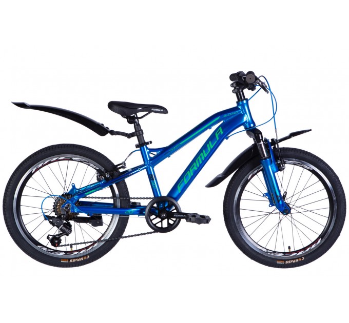 Велосипед AL 20" Formula BLACKWOOD Vbr FR 2026 синій з зеленим