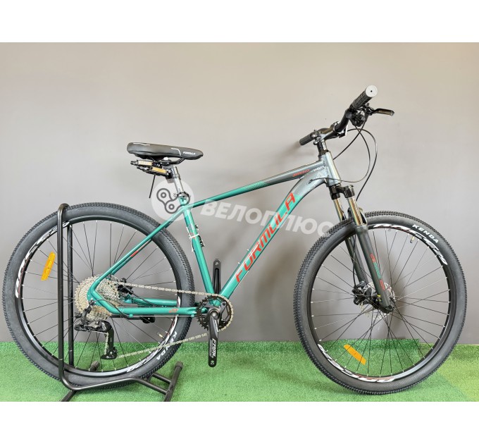 Велосипед AL 29" Formula ZEPHYR 1.0 HDD 2026 темно-сріблястий з зеленим