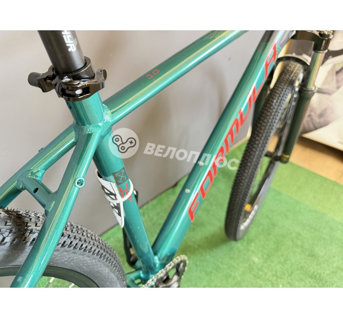 Велосипед AL 29" Formula ZEPHYR 1.0 HDD 2026 темно-сріблястий з зеленим