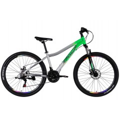Велосипед AL 27,5" SPACE IZIDA DD FR 2026 зелено-сріблястий