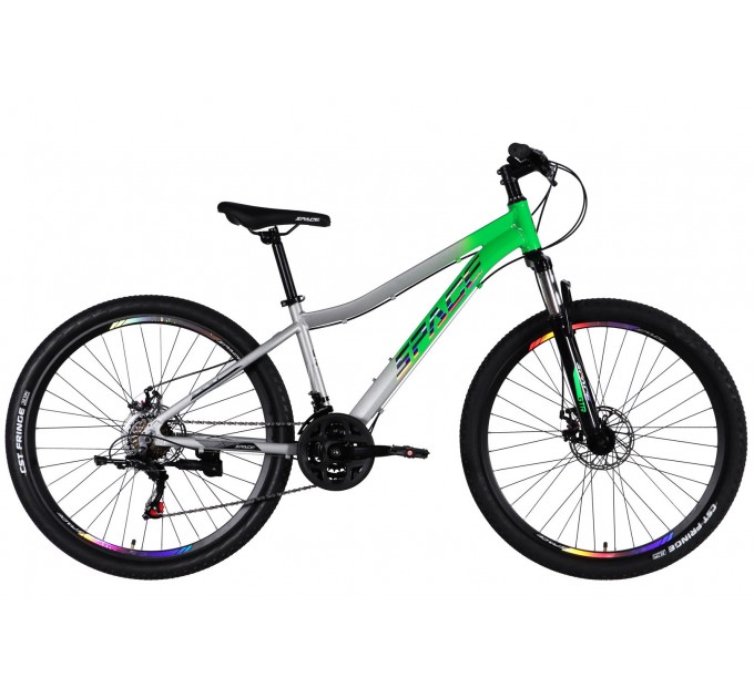 Велосипед AL 27,5" SPACE IZIDA DD FR 2026 зелено-сріблястий