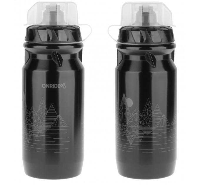 Фляга ONRIDE Metropolis 600 мл, поліпропілен, з ковпачком чорна
