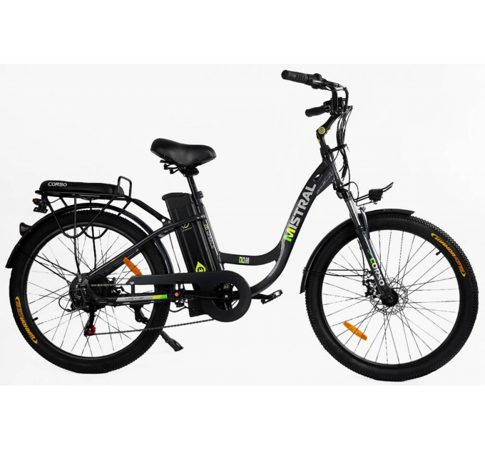 Велосипед AL 26" Corso MISTRAL 48V 15Ah 500W 2025 темно-сірий