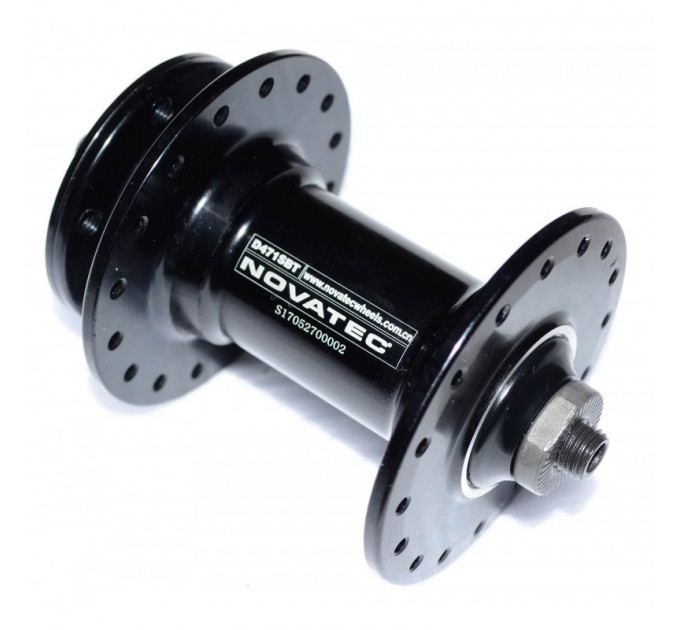 Втулка передня Novatec D761SBT 36Н Пром Диск UpGrade вісь: М9х108мм, 6 болтів, чорна