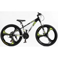 Велоcипед AL 26" Corso EVOLUTION 2025 чорно-сірий з жовтим