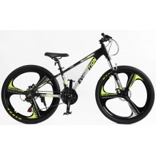 Велоcипед AL 26" Corso EVOLUTION 2025 чорно-сірий з жовтим
