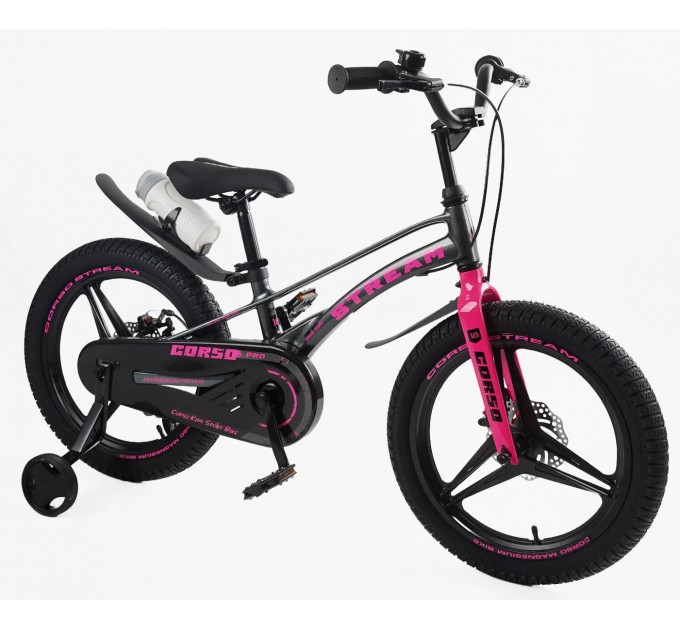 Велосипед MG 18" Corso STREAM 2025 чорний з рожевим
