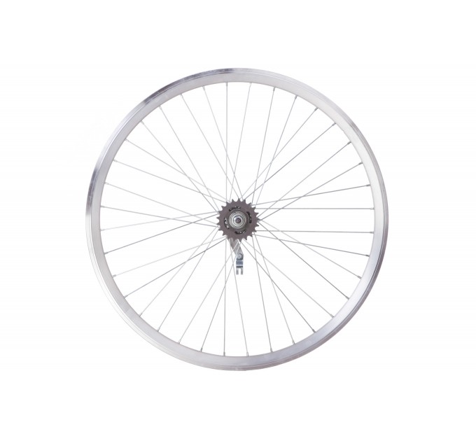 Колесо задн. VLT 28" AL 36H двост. silver; Втулка черв'ячн. SHUNFENG SF-CT01 на гайках