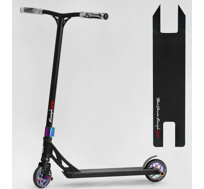 Біговел трюковий Best Scooter FREESTYLE чорний-голограма
