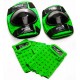 Захист для дітей Green Cycle FLASH наколінники, налокітники, рукавички, зелено-чорний