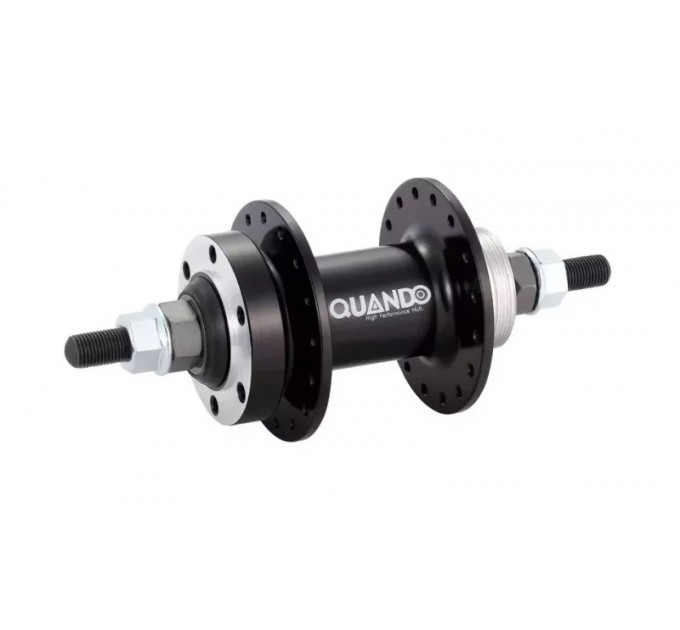 Втулка задня Quando KT-TD6R 6/7 шв. тріскачка, на гайках, диск, алюміній, чорна