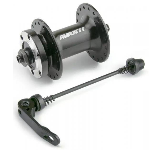 Втулка передняя Avanti 36Н алюминий, диск 6 болт., пром.подшипн., эксцентрик, черная