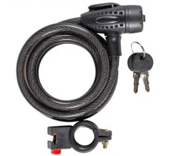 Замок-трос Avanti AGL-507 (12x1500 мм) ключ, чорний