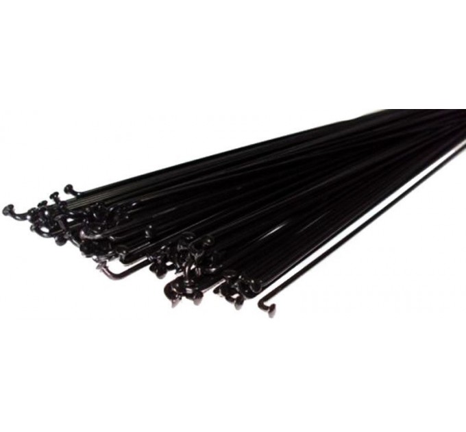 Спиця X17 287мм, з латун. ніпелем, нержавіюча сталь, чорна Спиця X17 287мм, з латун. ніпелем, нержавіюча сталь, чорна