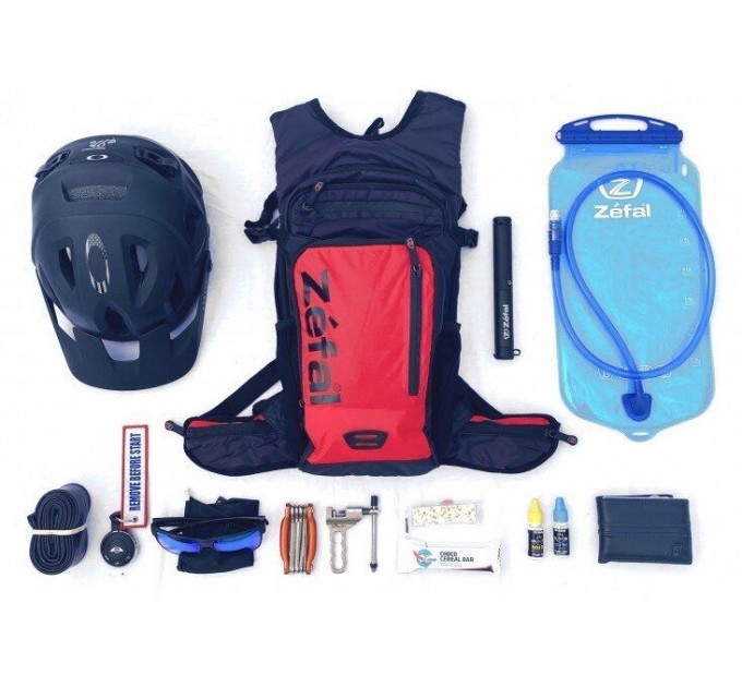 Велорюкзак Zefal "Z Hydro Enduro" (7165), объемом 11L, с гидратором 3L, черно-красный