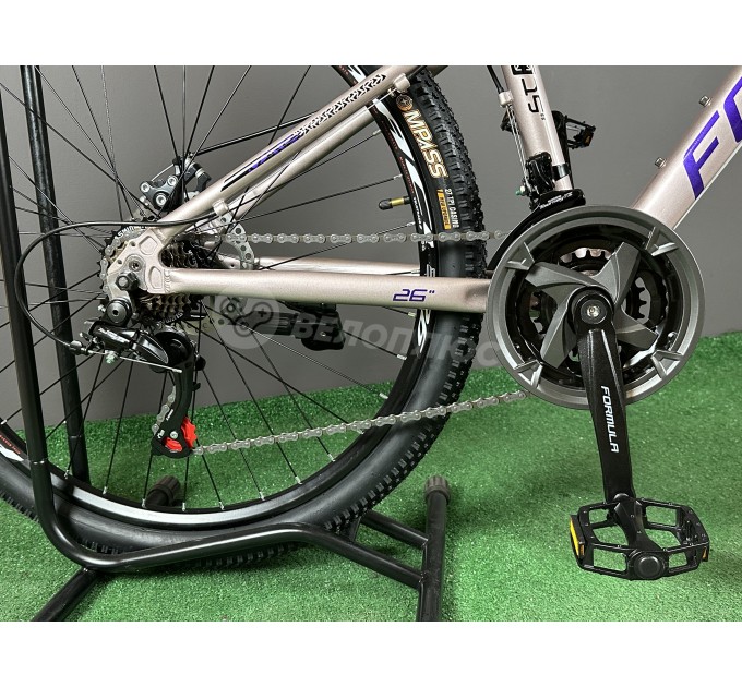 Велосипед AL 26" Formula ALPINA DD FR 2025 серебристо-фиолетовый