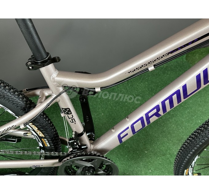 Велосипед AL 26" Formula ALPINA DD FR 2025 серебристо-фиолетовый