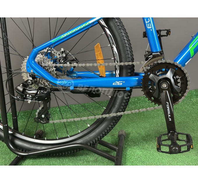 Велосипед AL 26" Formula THOR DD CS 2025 сине-зеленый