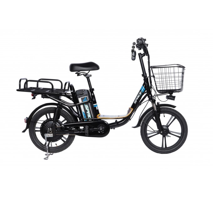Велосипед AL 18" SPACE eELDORADO DD FR 48V 20Ah 1000W 2026 черно-синий