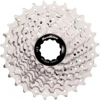 Кассета инд. 10-k 11-28T SUN RACE RS1 стальной паук, Metallic Silver