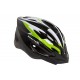 Шлем велосипедный HEL126 черно-бело-салатовый
