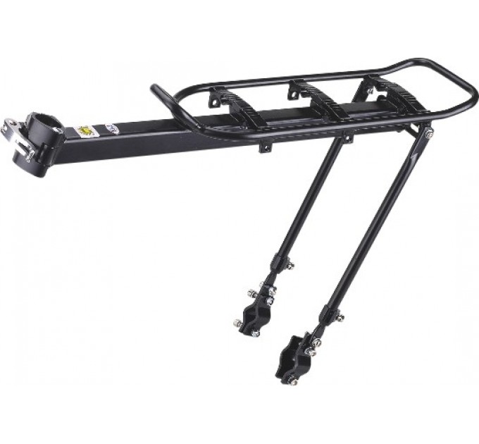 Багажник KAIWEI KW-620-09 алюм. кріплення на підсид.штирь и верх. пір'я регулюєм. чорний