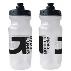 Фляга 0,6 Green Cycle GBT-516 зі збільшенним клапаном, прозора з чорним