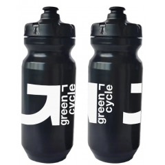 Фляга 0,6 Green Cycle GBT-516 зі збільшенним клапаном, чорна з білим