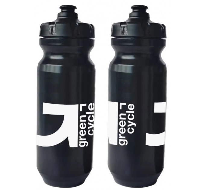 Фляга 0,75 Green Cycle GBT-517 с увеличенным клапаном, черная с белым