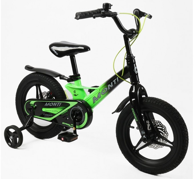 Велосипед MG 14" Corso Monti 2026 зелено-чорний