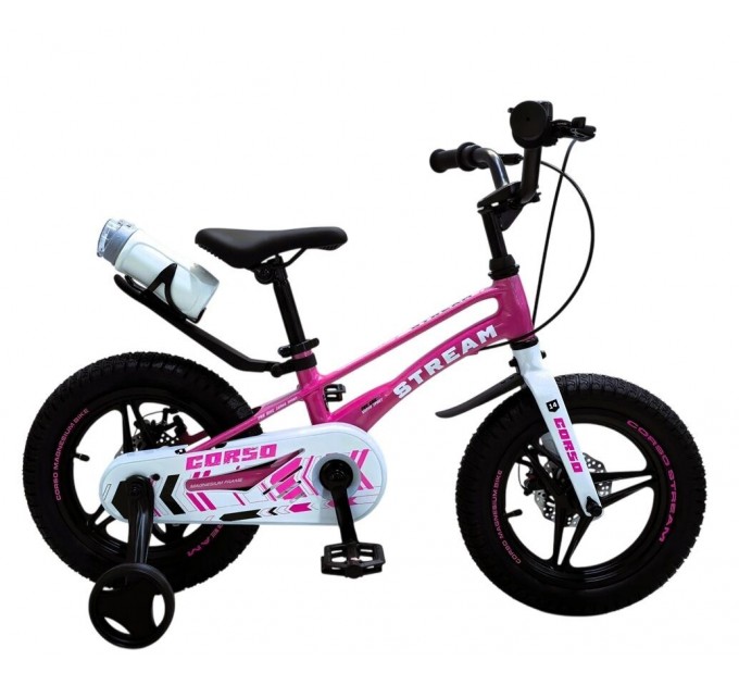 Велосипед MG 14" Corso Stream 2026 рожево-білий