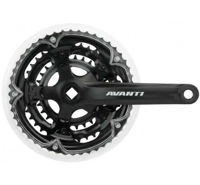 Шатуни Avanti GS-P316 (28/38/48T) L:170, пластик. захист, чорний