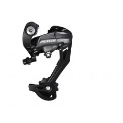 Перемикач задній Shimano ALTUS RD-M370 SGS-L, чорний, сумісний 45T, 9 шв.