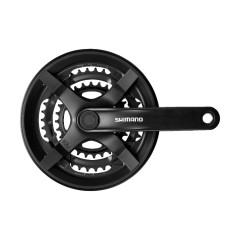 Шатун SHIMANO FC-TY301 42T пластиковий захист, чорні, OEM