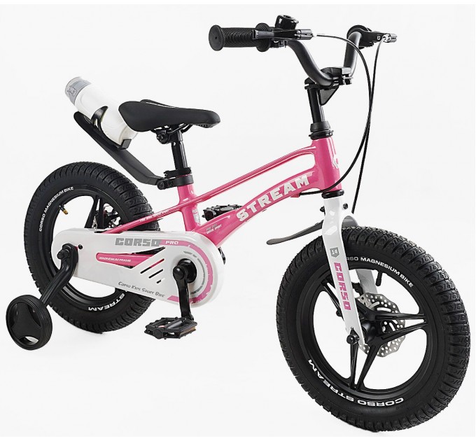Велосипед MG 14" Corso STREAM 2025 рожевий з білим