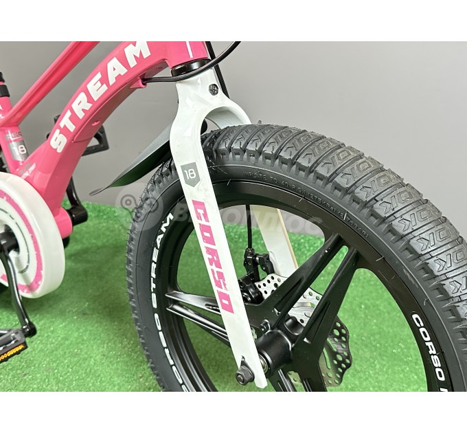 Велосипед MG 18" Corso STREAM 2025 розово-белый
