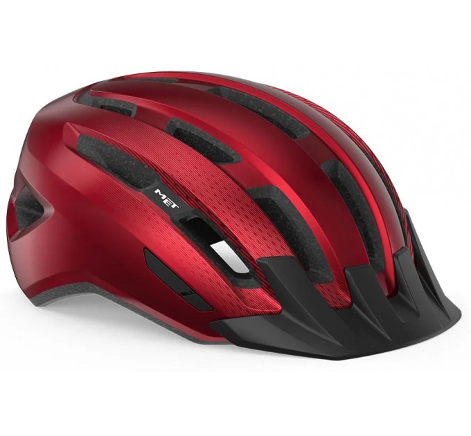 Шолом MET DOWNTOWN CE RED | GLOSSY