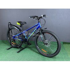 Велосипед 24" Avanti RIDER (жесткий диск) 2024 синий с зеленым