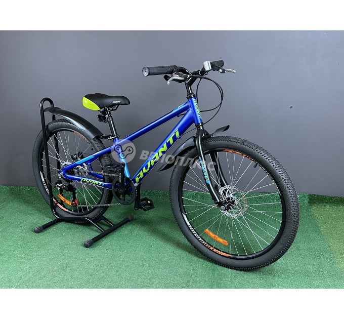 Велосипед 24" Avanti RIDER (rigid disk) 2024 синій із зеленим