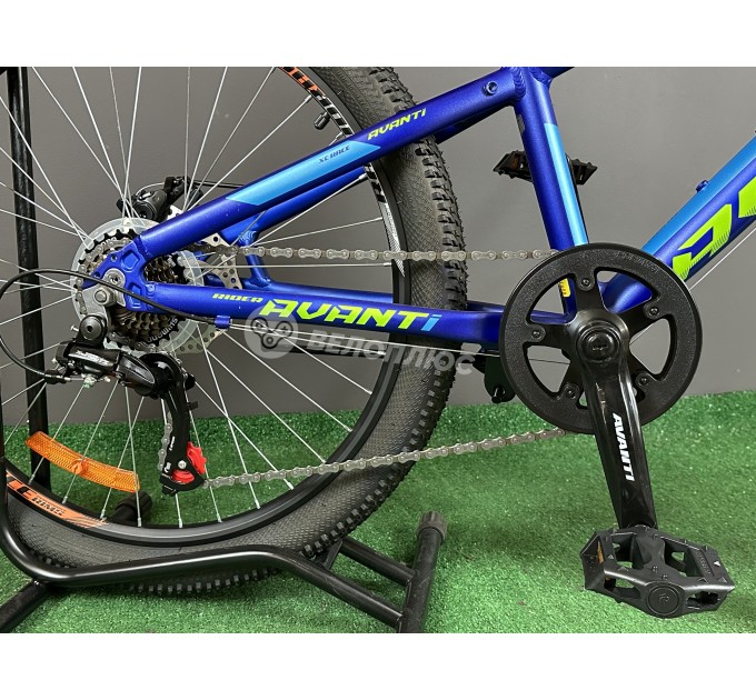 Велосипед 24" Avanti RIDER (rigid disk) 2024 синій із зеленим