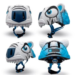 Шолом велосипедний Crazy Safety "Білий тигр" білий