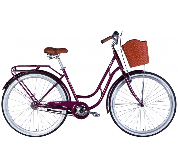 Велосипед ST 28" Dorozhnik RETRO Velosteel 2026 малиновий Велосипед ST 28" Dorozhnik RETRO Velosteel 2026 малиновий