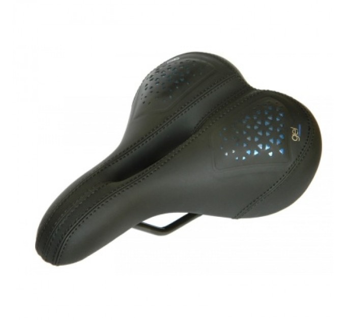 Седло комфортное с отверстием DDK SA431G GEL 273*165 черное