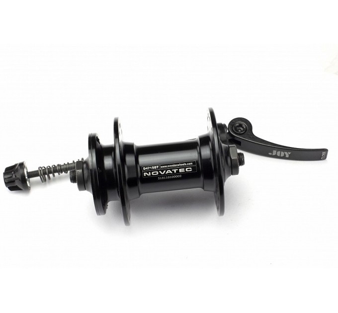 Втулка передня Novatec D471SBT-36Н диск, 6 болт., на пром. підшипн., ексцентрик чорна