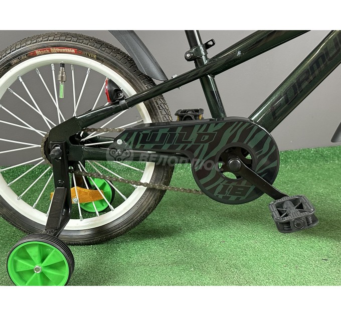 Велосипед ST 18" Formula WILD BH 2024 зеленый с черным