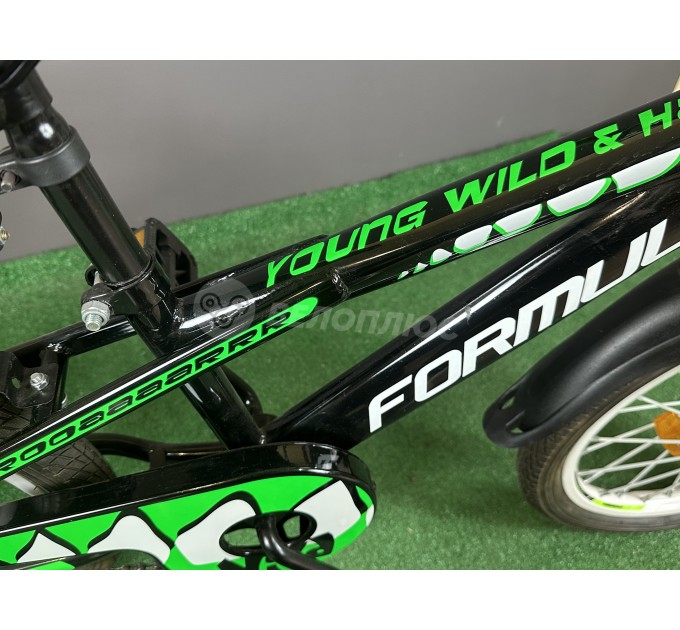 Велосипед ST 18" Formula WILD 2021 черно-зеленый с белым