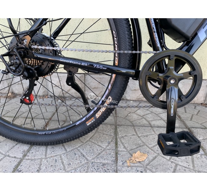 Велосипед ST 29" Corso Fisher 48V 20Ah 750W 2026 чорно-сірий