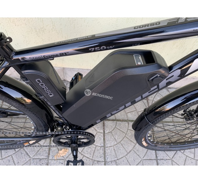 Велосипед ST 29" Corso Fisher 48V 20Ah 750W 2026 чорно-сірий